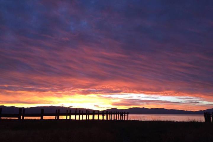 image of Sunset over Lake Tahoe, California on a Tahoe dinner cruise