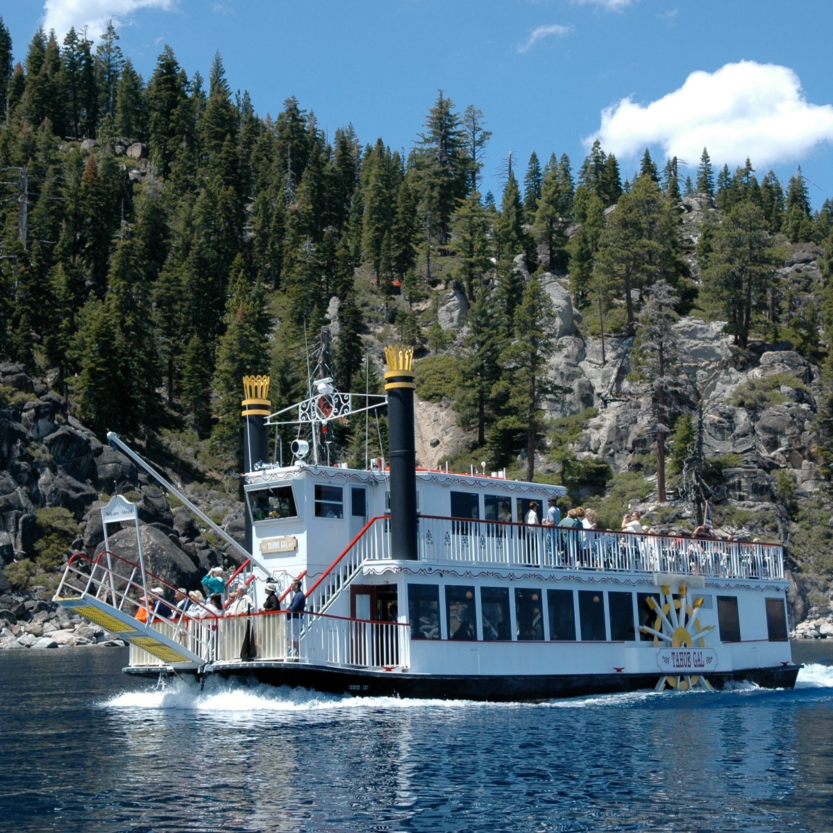 The Tahoe Gal cruises on Lake Tahoe